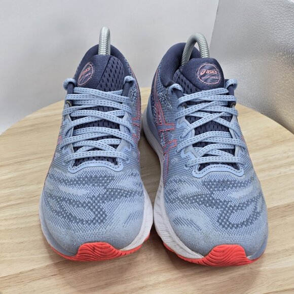 Women’s 9 Asics Gel Nimbus 23 Blue orange Gym Running Shoes Sneakers 1012A885 - Picture 4 of 10